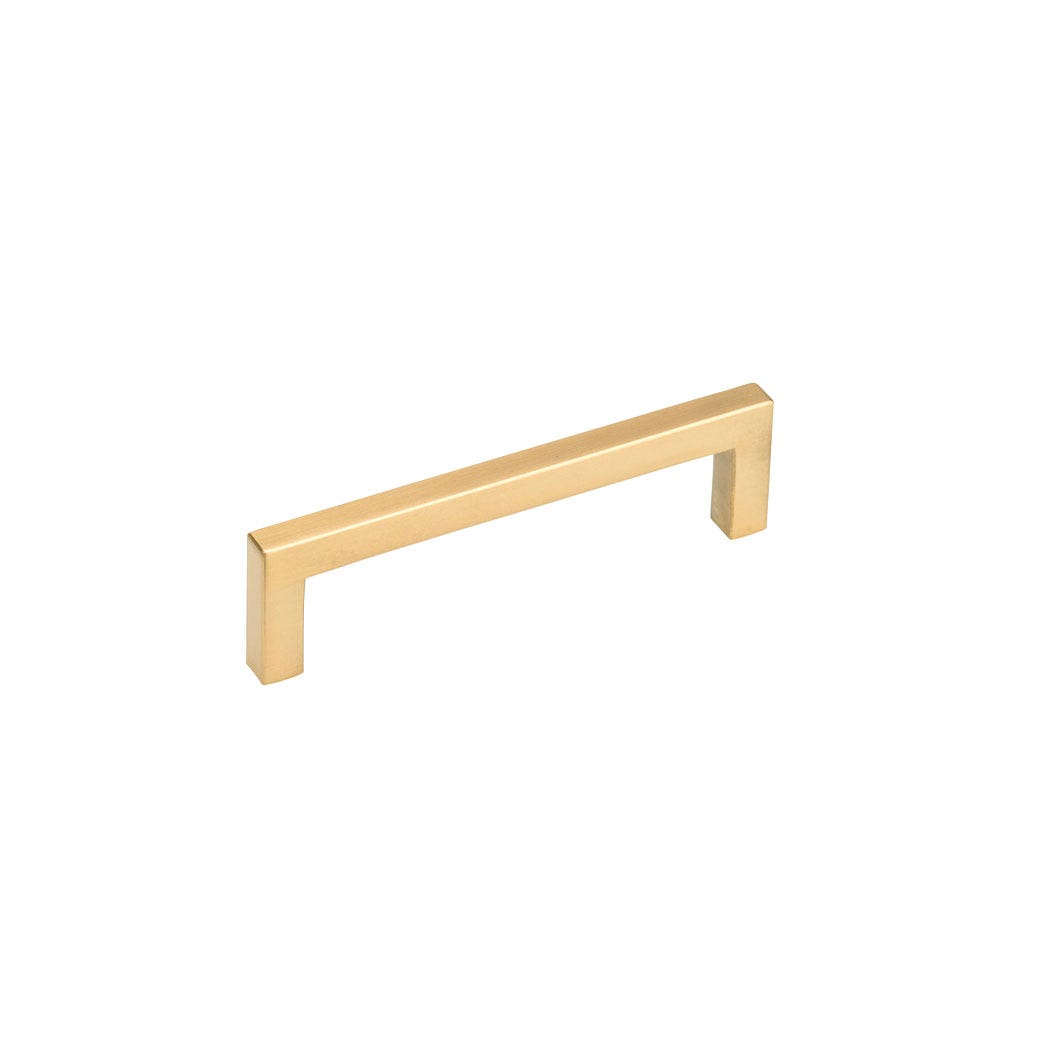 Contemporary Metal Pull, 96 mm, Brushed Gold Aurum