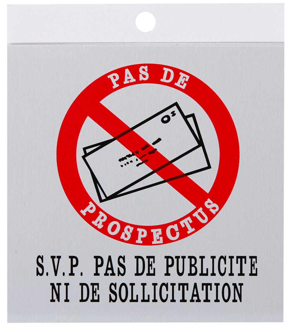Aluminum Label No Soliciting, 3.5 in
