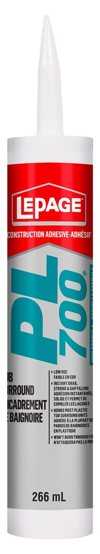 Pl700, Tub Surround Construction Adhesive, 295ml