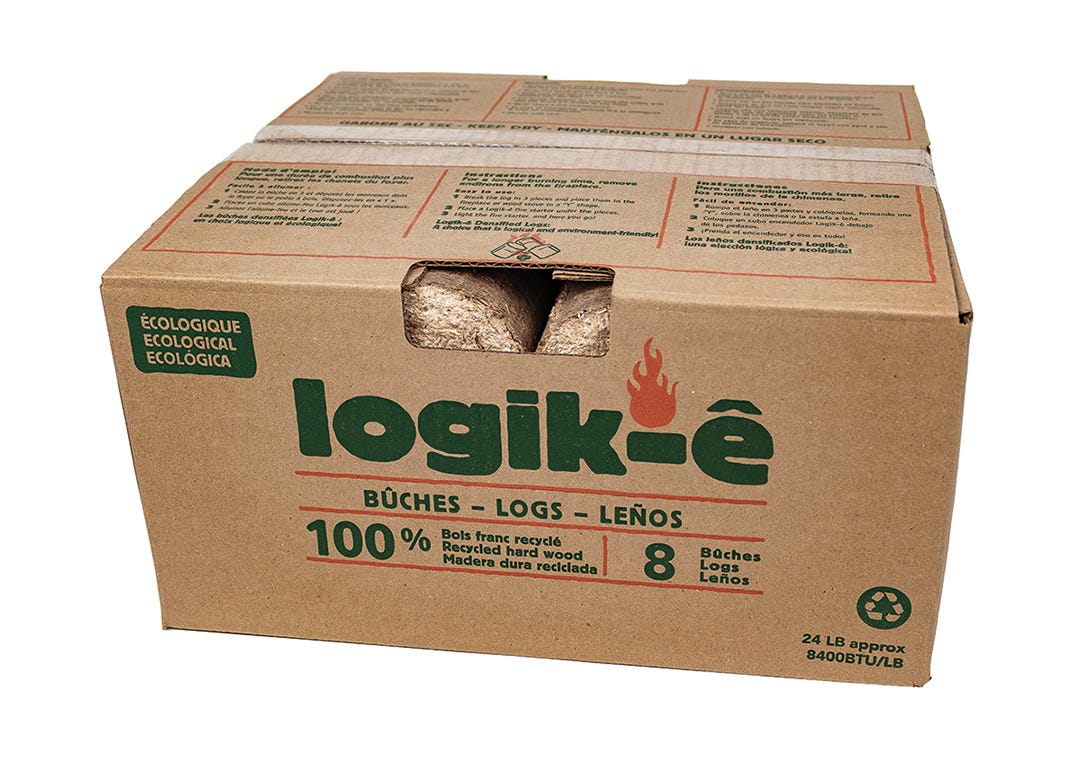 LOGIK-Ê Eco-Friendly Logs, 8/Pack