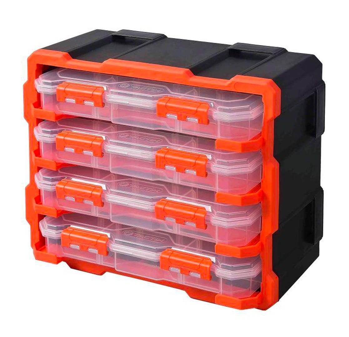 TACTIX Plastic Rack, 4 Organizers