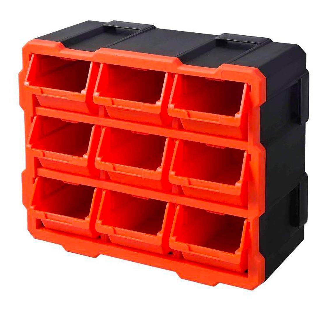TACTIX Plastic Rack, 9 Bins