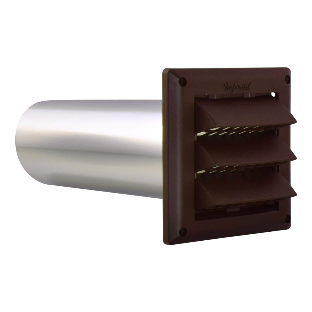 Air Intake Hood with Grille, 4 in., Brown