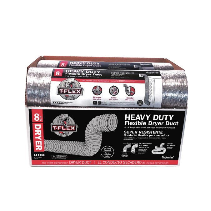 Flexible Semi-Rigid Metal Hose, 4 in. x 8 ft.
