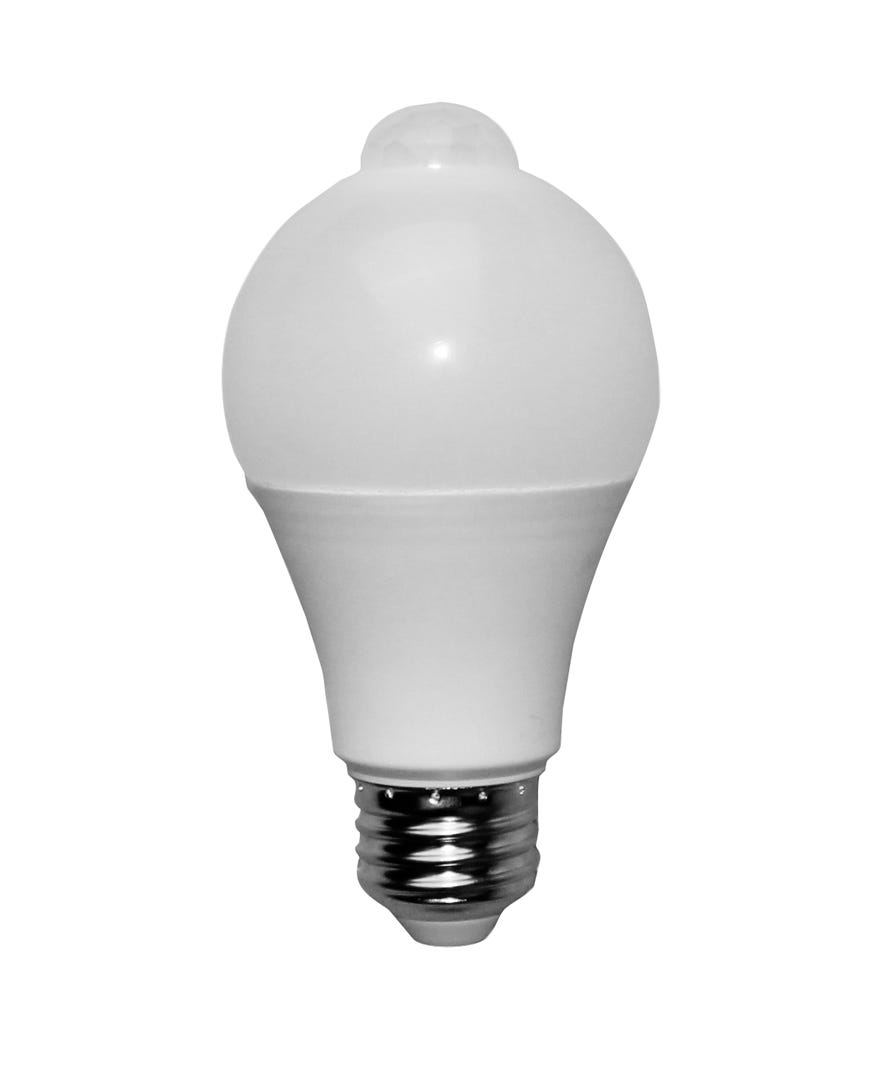 Light Bulb LED, Motion Detector, A19, 10w, 3000k, 1/Pack