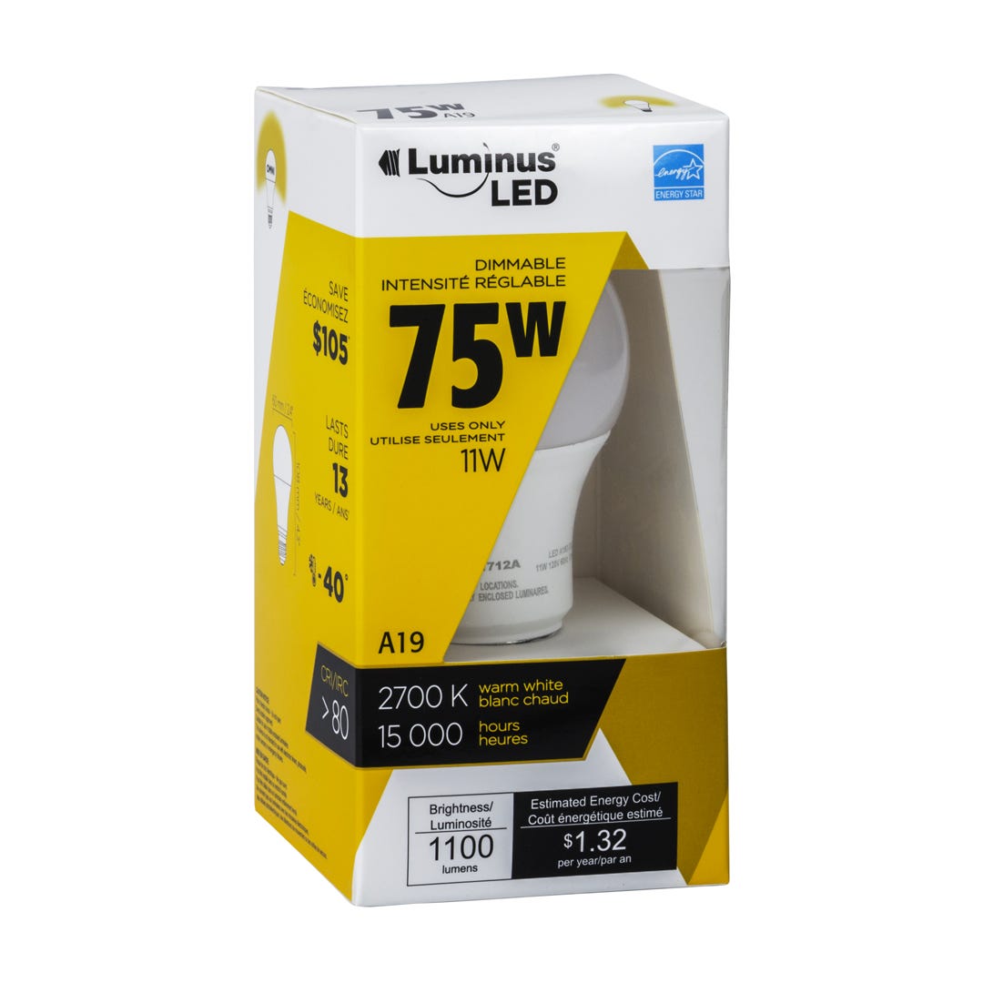 Light Bulb LED, 11w, Omni, A19, 2700k Dim, 1/Pack