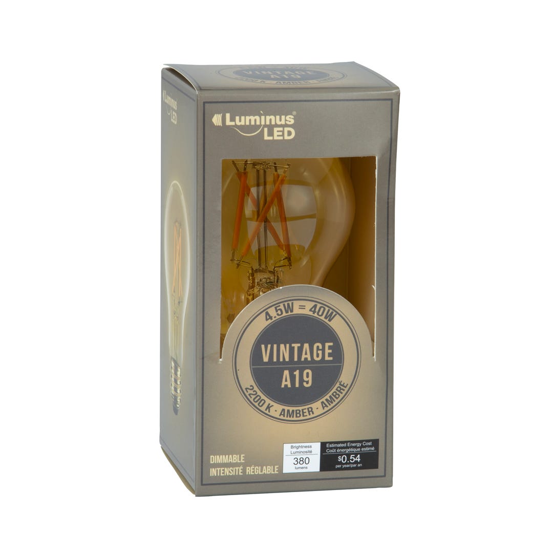 Light Bulb LED, 4.5w, A19, Vintage, 1/Pack