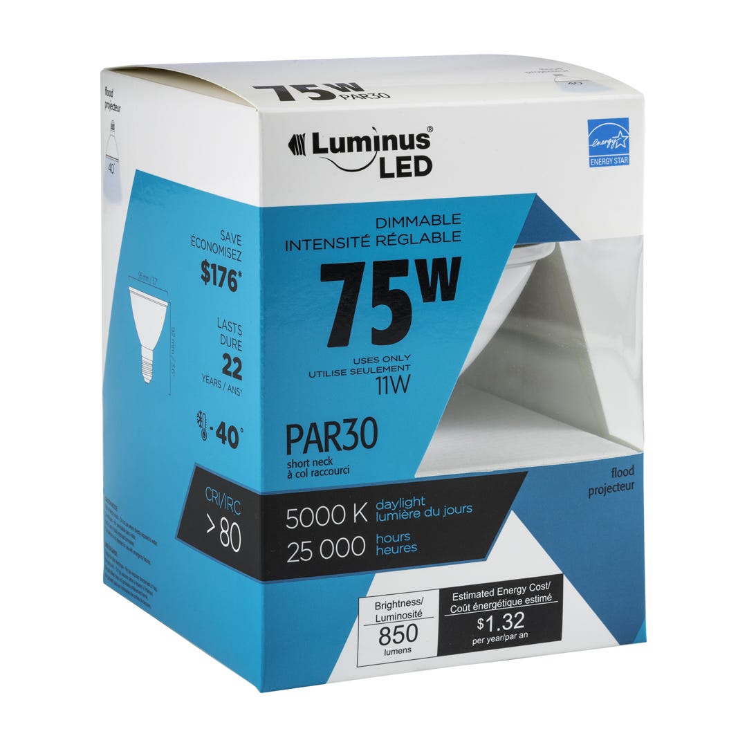 Light Bulb LED, 11w, Par30, 5000k, 1/Pack