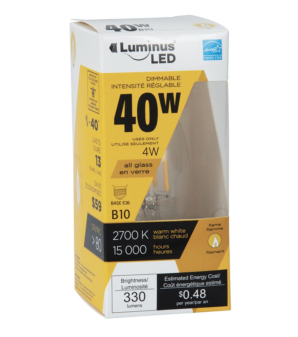 Light Bulb LED, 4w, B11, E26, 1/Pack