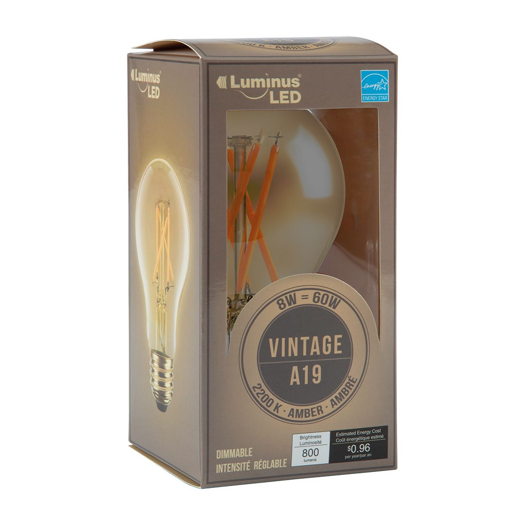 Light Bulb LED, 7w, A19, Vintage, 1/Pack