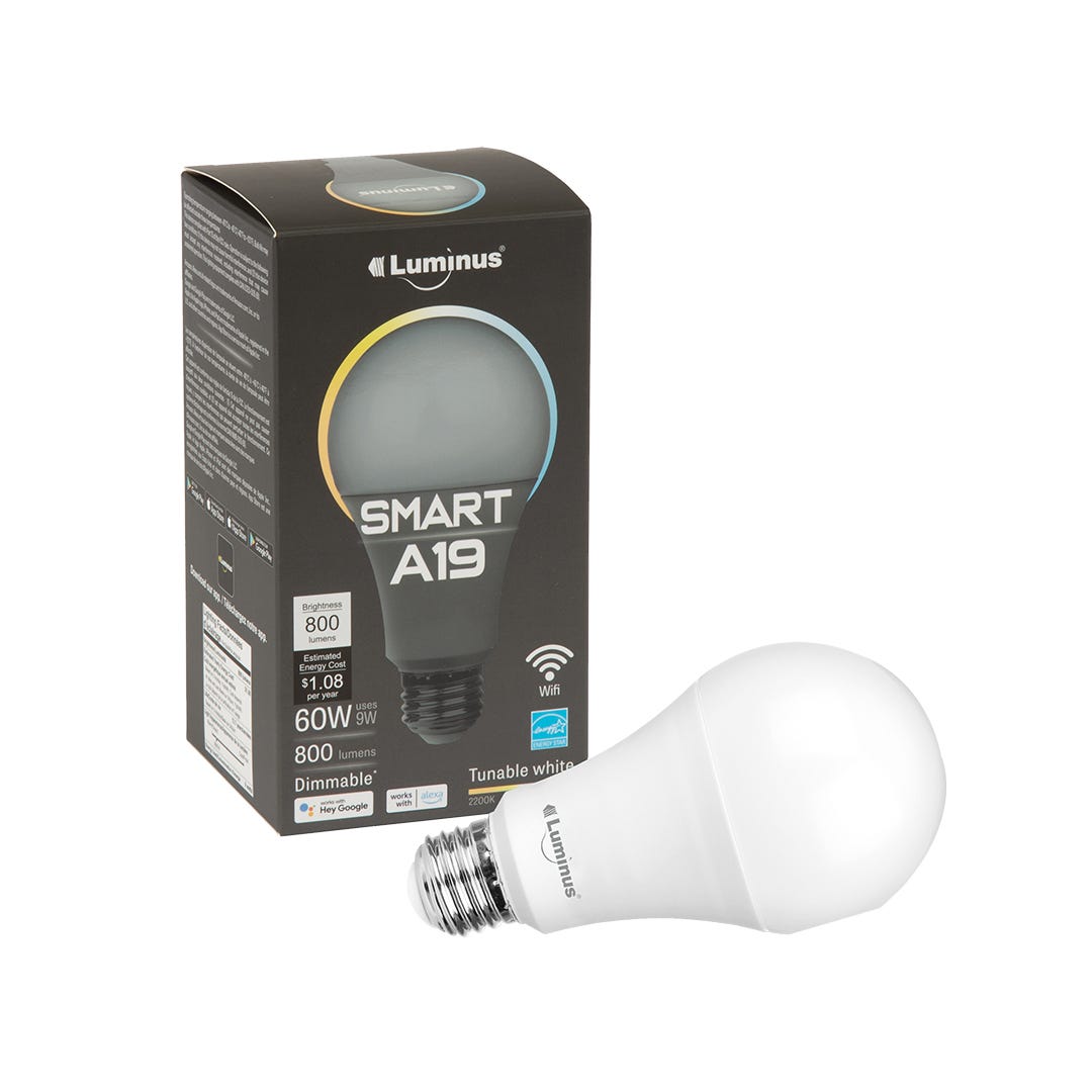 Light Bulb LED, Smart, A19 CCT, 1/Pack