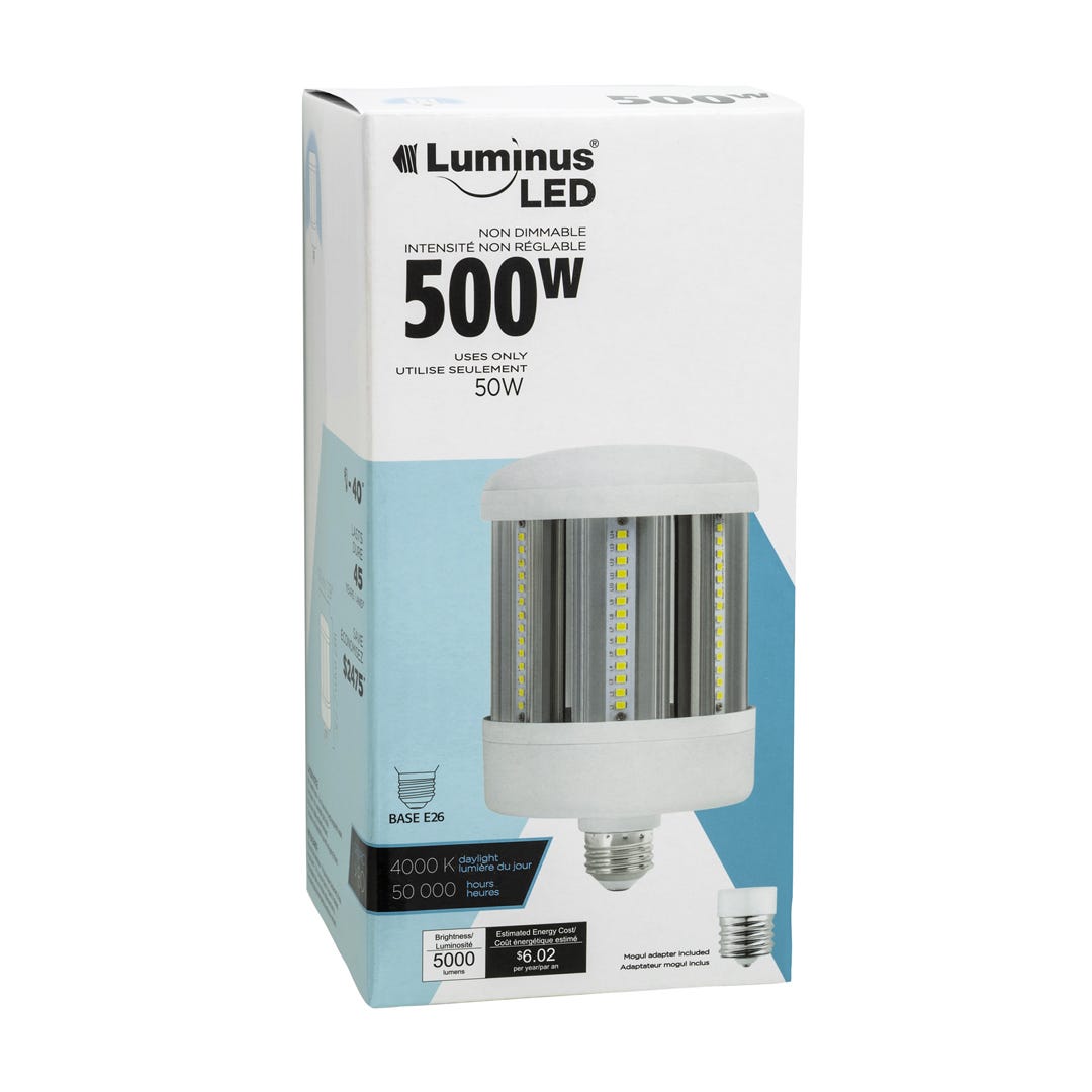 Light Bulb LED, 50w, High Power, 4000k, 1/Pack