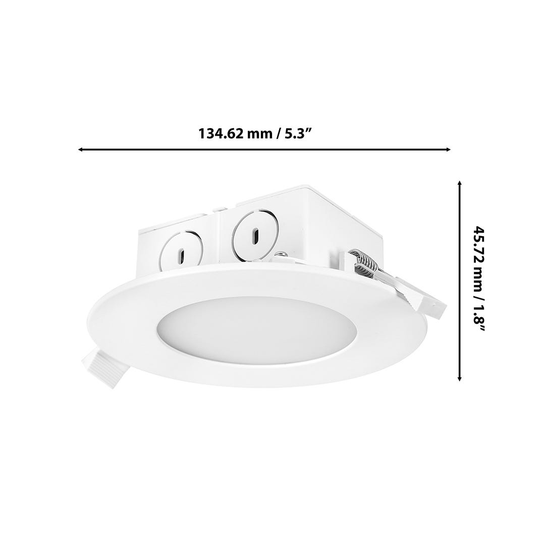 LED Panel with Integrated Junction Box, 11W, 4 in., 4/Pack