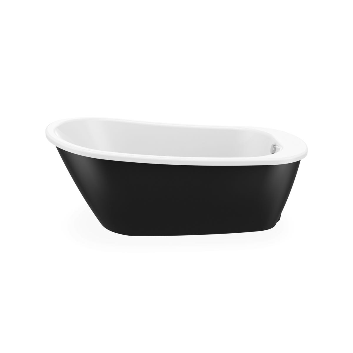Freestanding Bathtub with Skirt and Reversible Drain