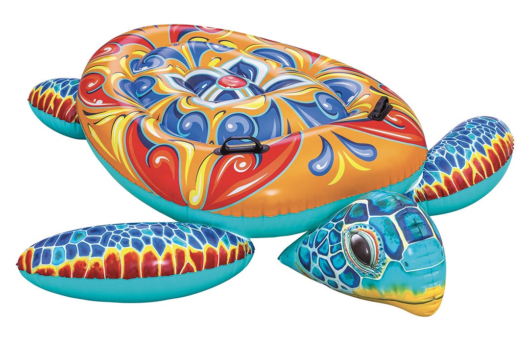 Mediterranean Turtle Kids Ride-On Pool Float