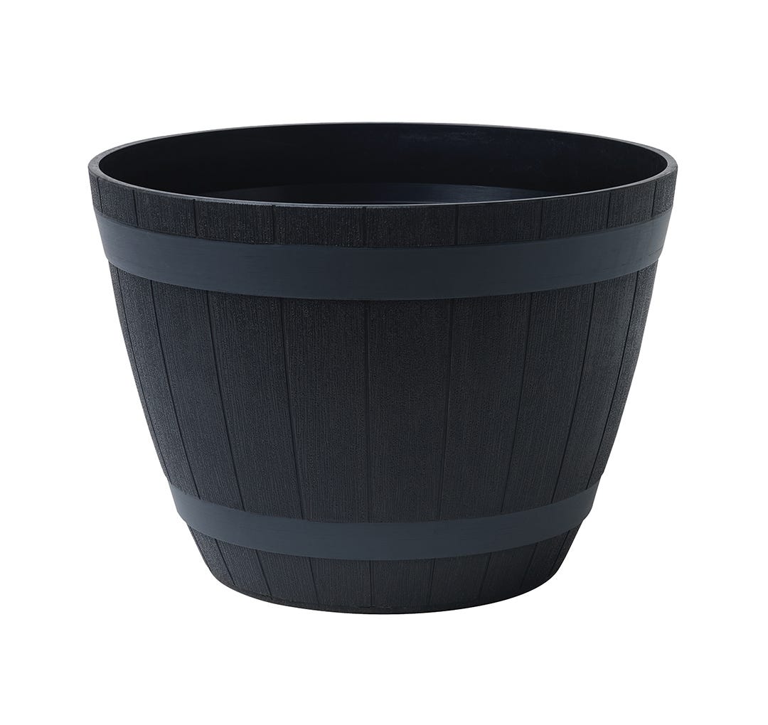 WINE BARREL Planter, 18 in.