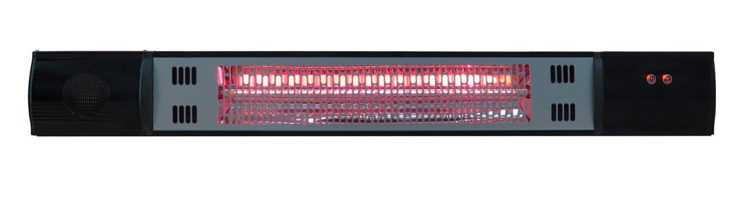 Wall-Mounted Electric Patio Heater, black