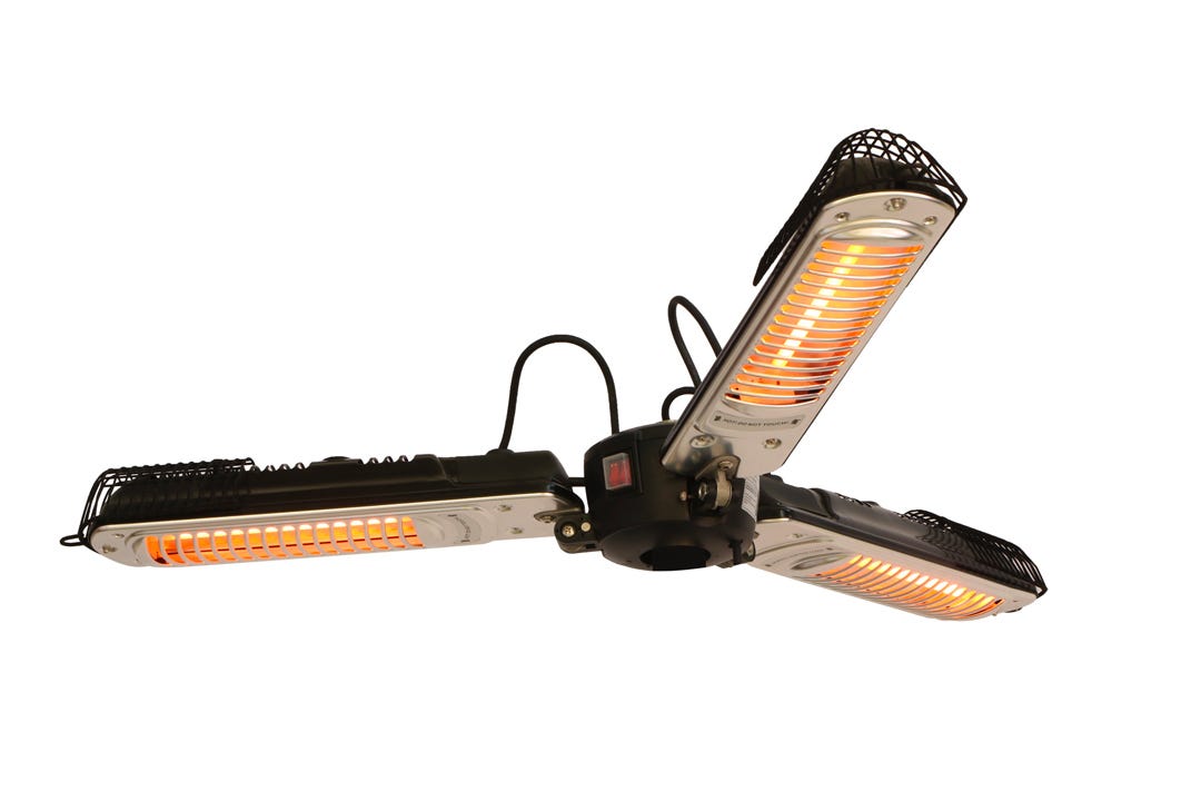 Electric Infrared Patio Heater for Parasol, black