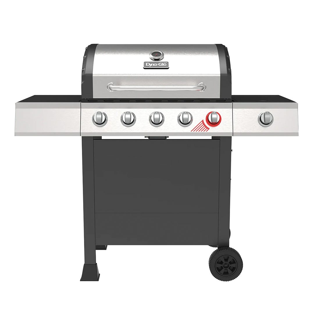 DYNA GLO Propane Grill, 5 Burners, 75,000 BTU