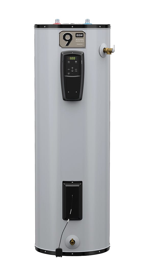 Electric Connected Water Heater, 9 Years, Top Entry, 240V, 60 Gal