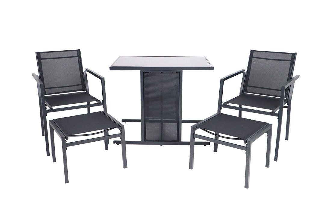CONDO Bistro Set, 5-piece, Black