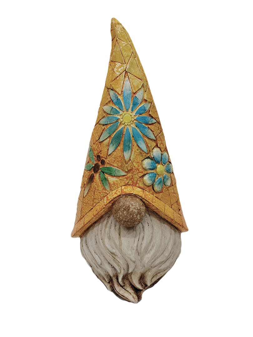 Gnome head, 16 in.