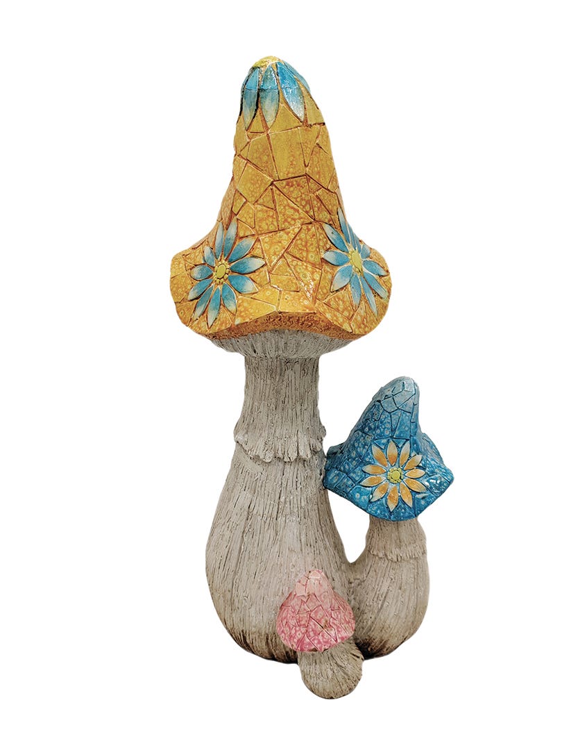 Colorful Mushroom Trio, 15 in.