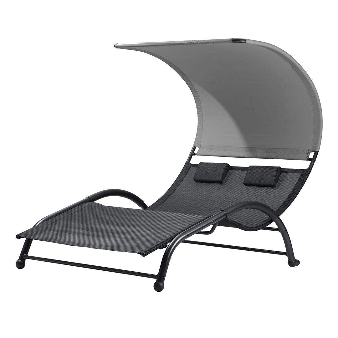 ROMA 2-Seat Lounger, Grey