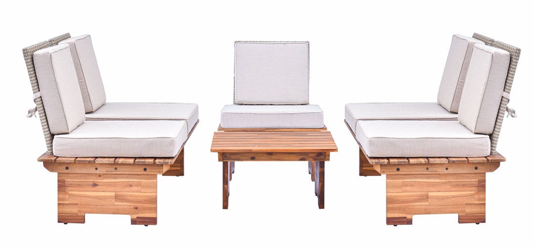 MILAN Conversation Set, 4 pieces, Natural
