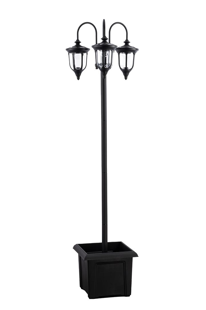 Solar Light Post with Planter
