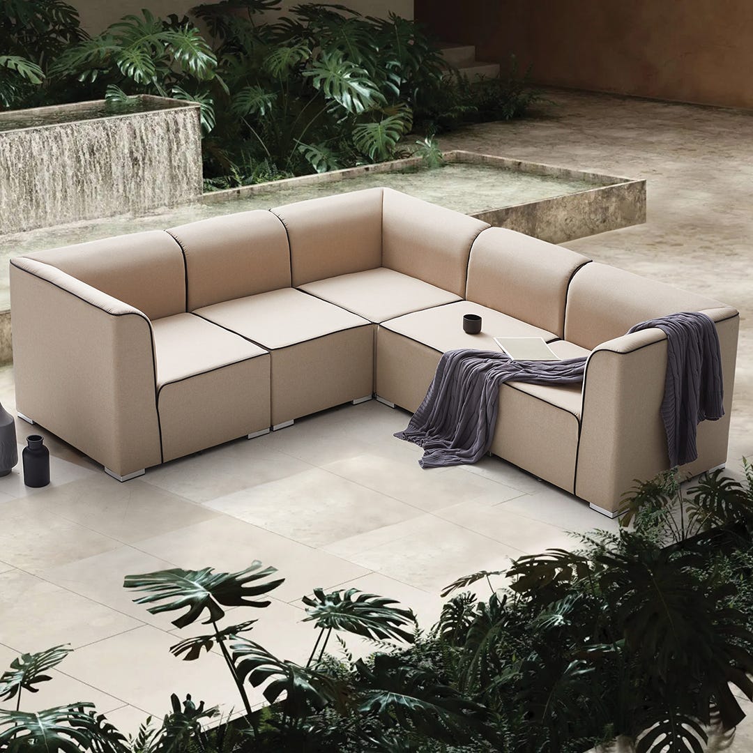 MELIAZZO Modular Sofa, Beige