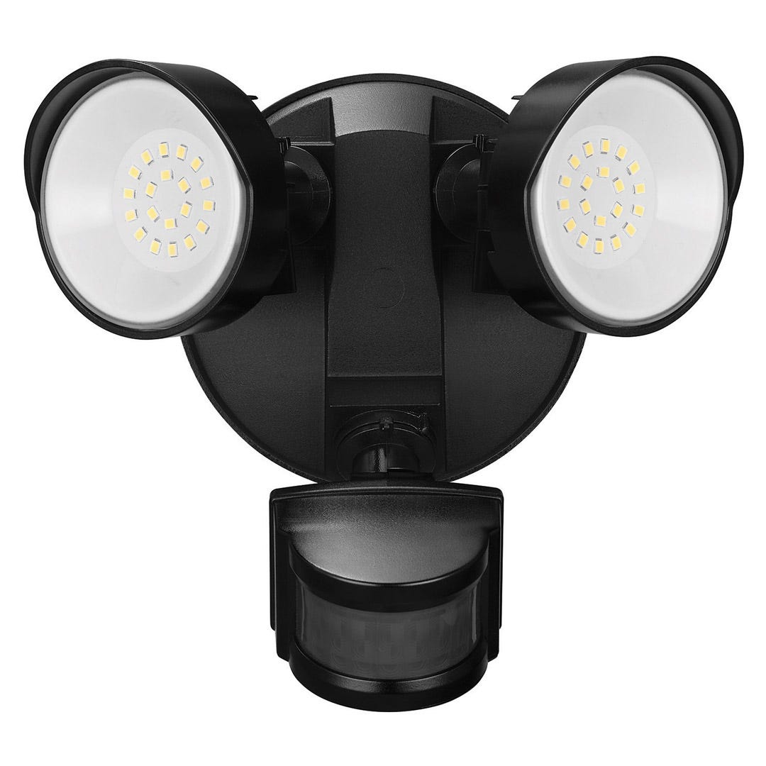 Battery-Powered LED Security Light, Black