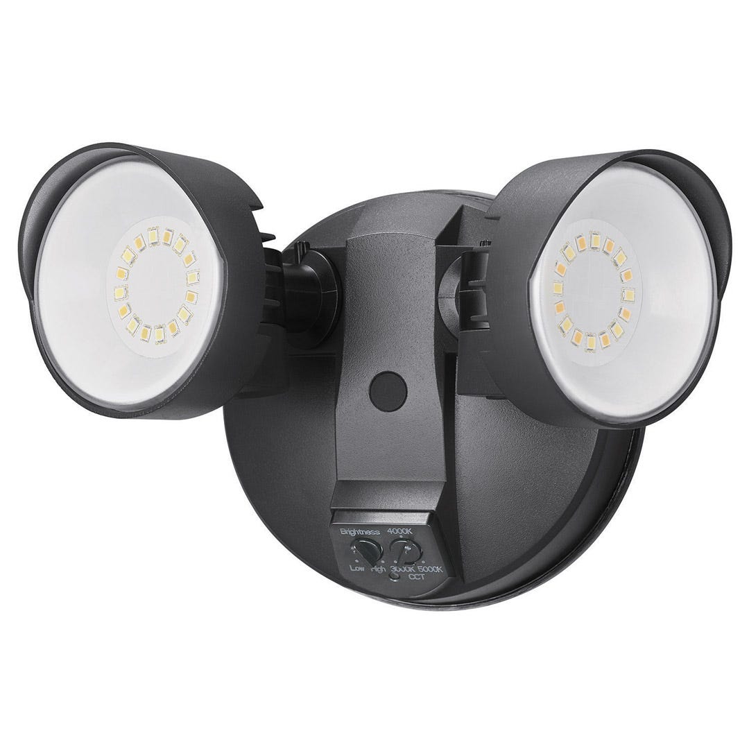 Wired LED Security Light, Dusk to Dawn, Black