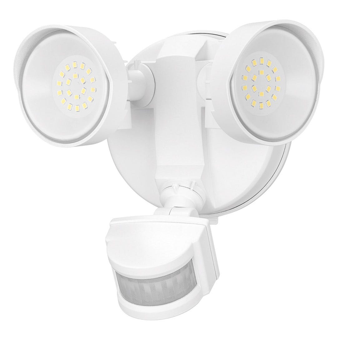 Solar-Powered LED Security Light, White