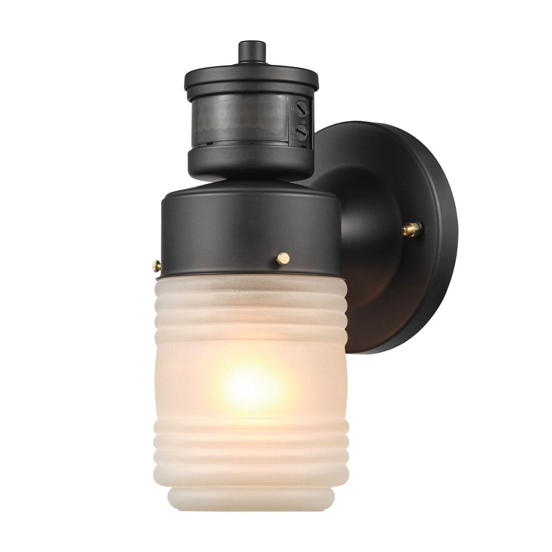 Outdoor Wall Lighting with Motion Sensor, Black
