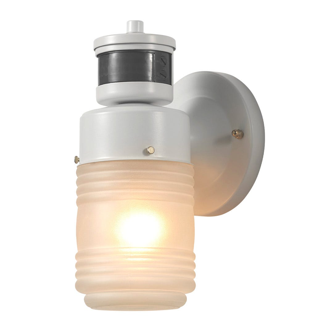 Outdoor Wall Lighting with Motion Sensor, White