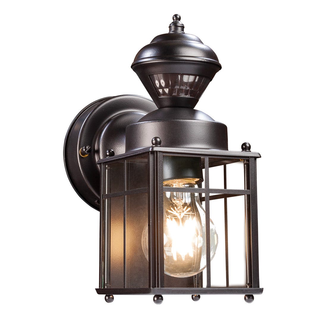 Outdoor Wall Lighting with Motion Sensor, Black