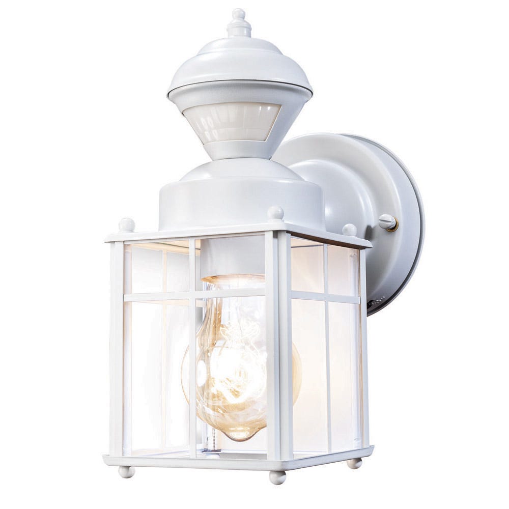 Outdoor Wall Lighting with Motion Sensor, White