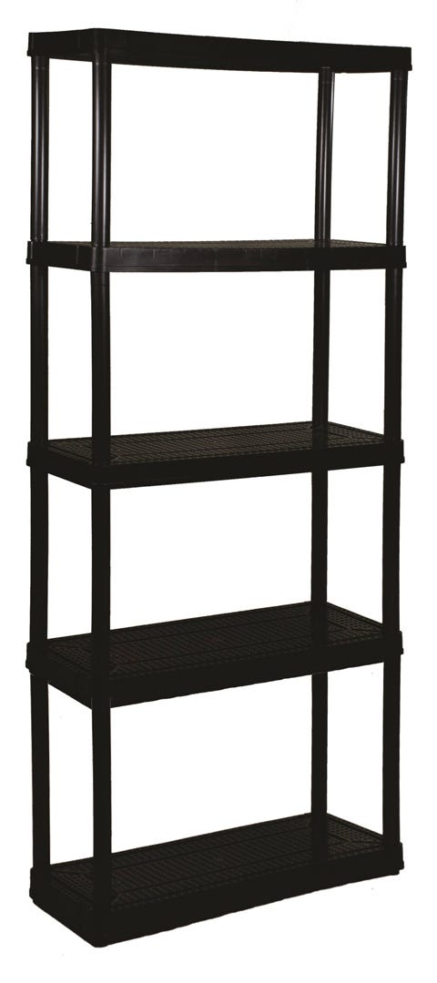 Plastic Five-Shelf Bookcase Unit