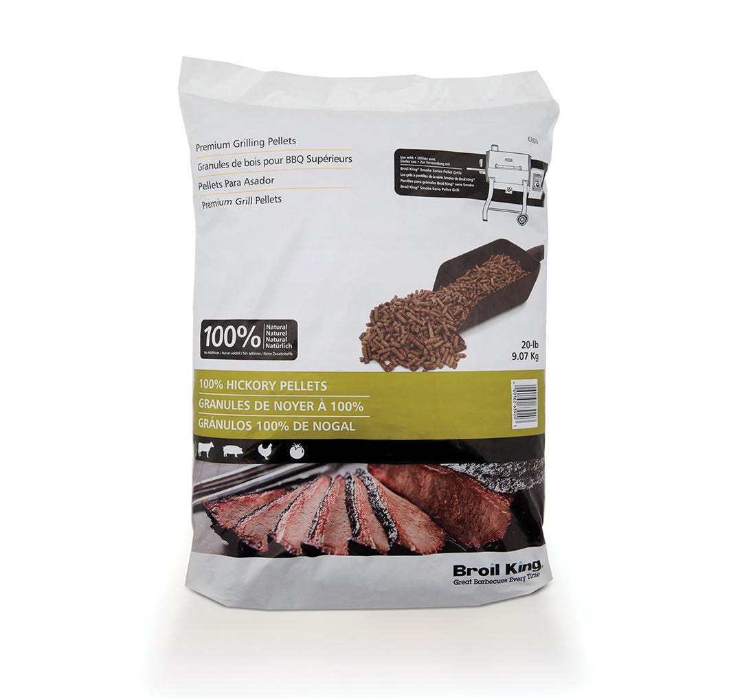 BROIL KING Wood Pellets, Hickory, 20 lb