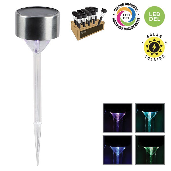 Color-Changing Solar LED Stake