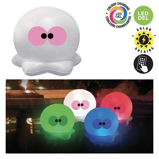 Inflatable Solar-Powered Glowing Octopus
