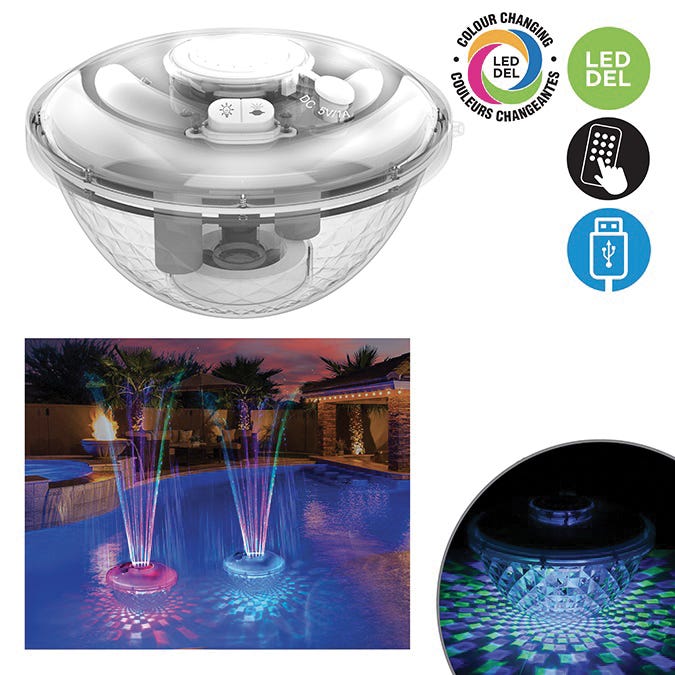 Portable Floating Fountain with LED Lights