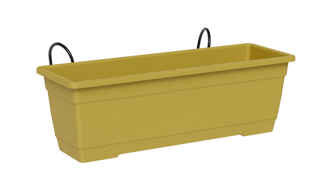 BIRKA Planter Box with Stand, 50 Cm, Ochre