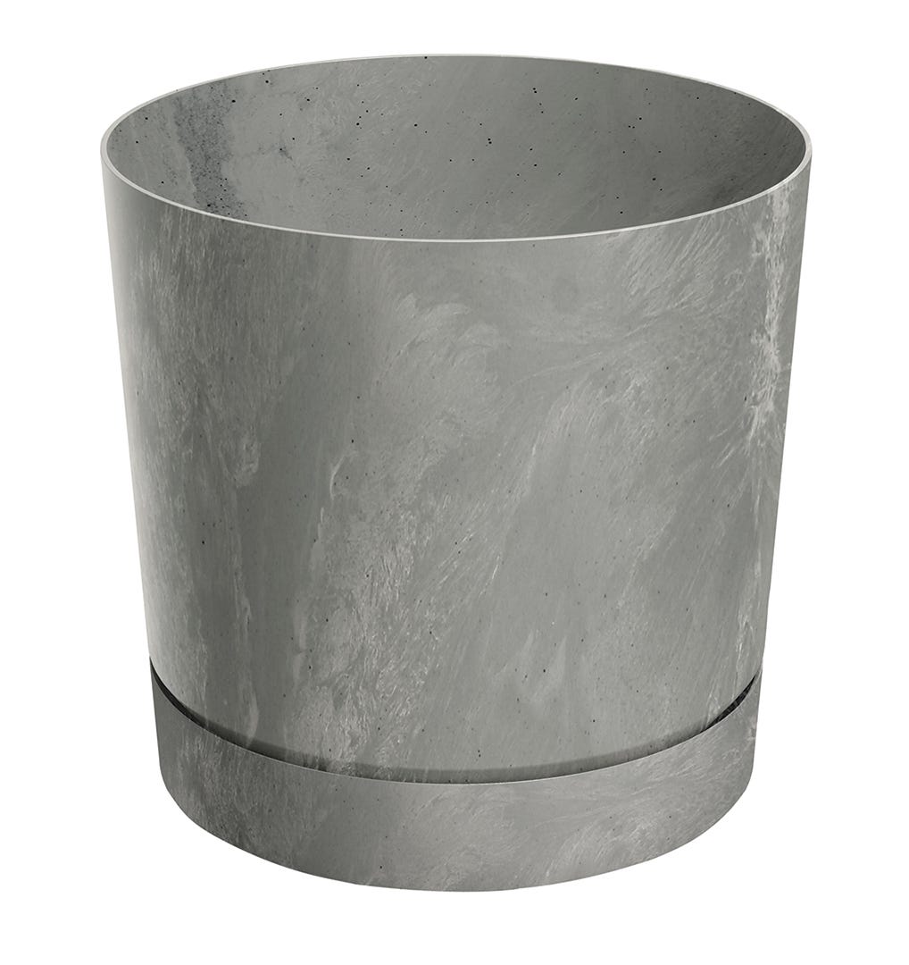 TUBO P Planter, 20 cm, gray concrete effect