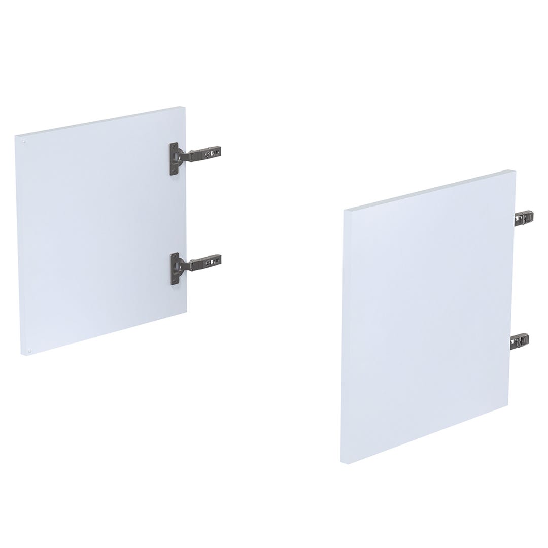 Slab Door Set, PM-WHL30-2P, White