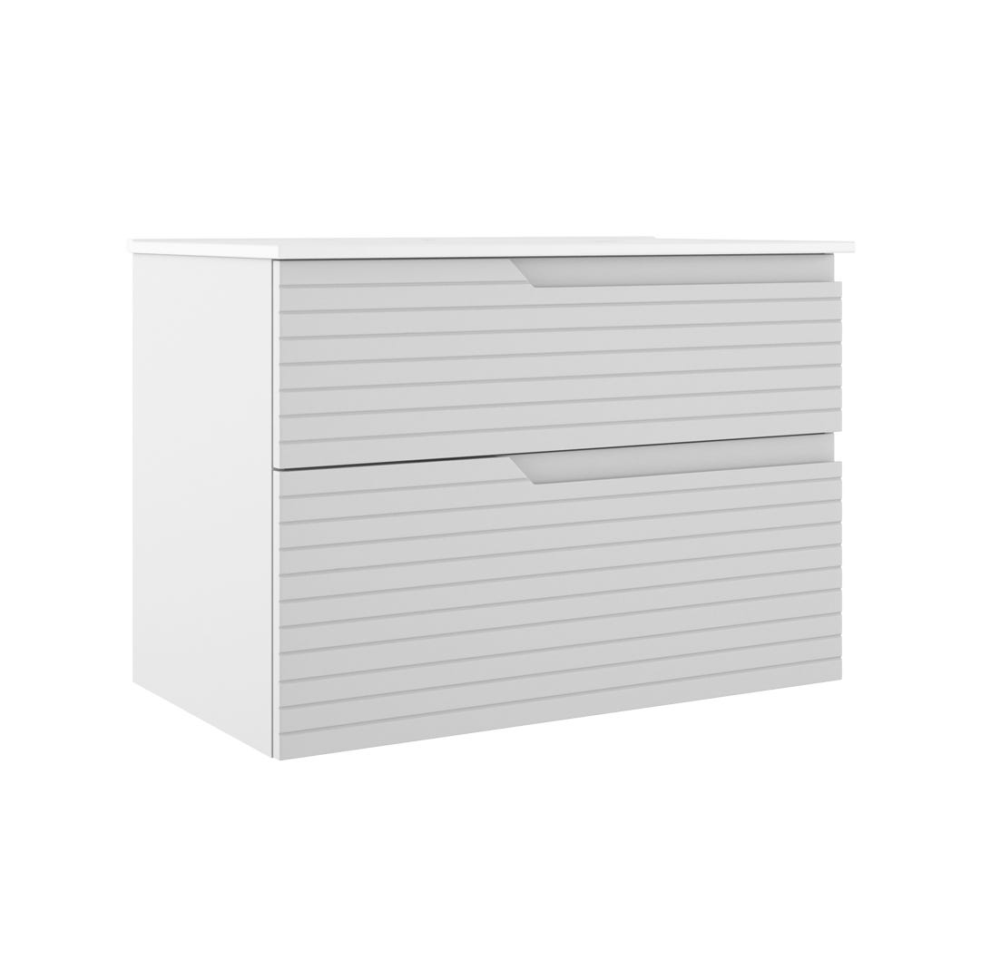 IRIS Wall-mount vanity, 30 in., blanco