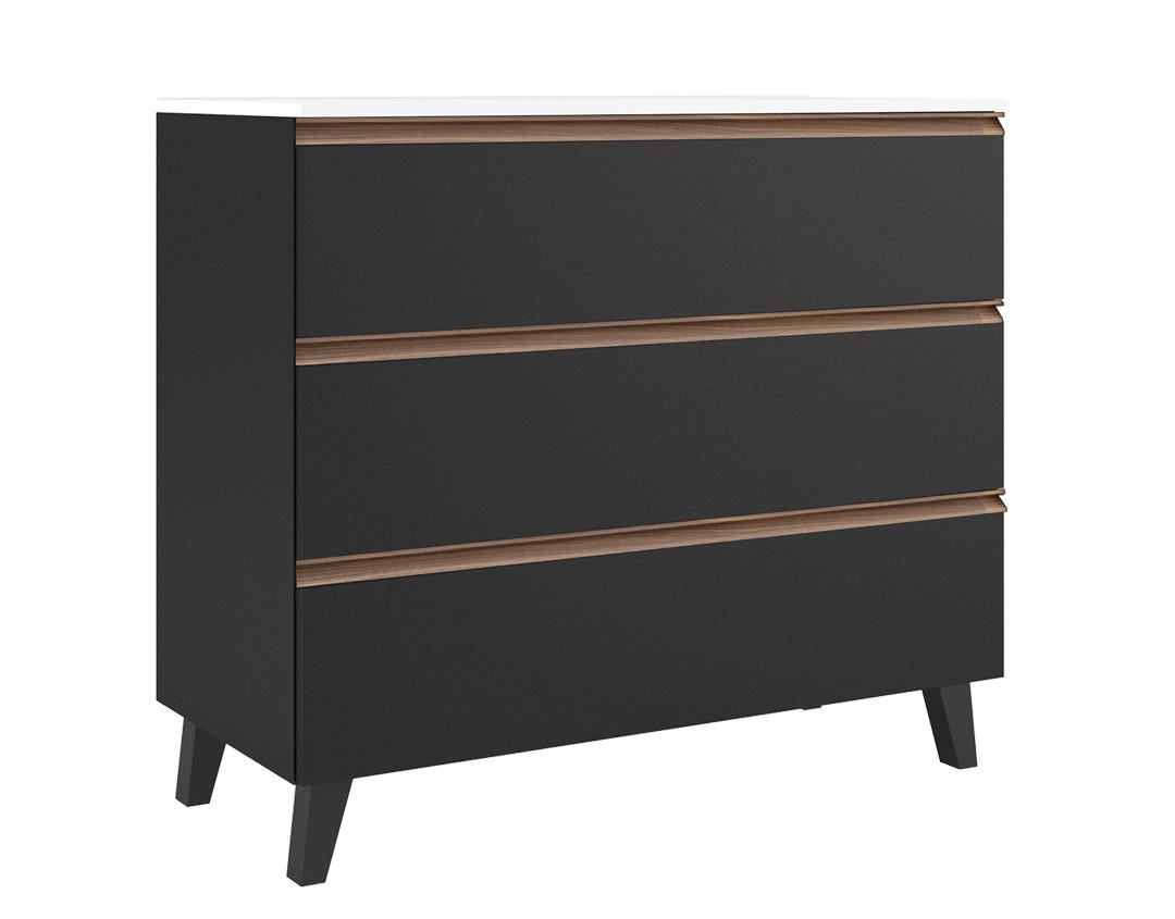 GRANADA 3-Drawer Vanity, 40 in., Black