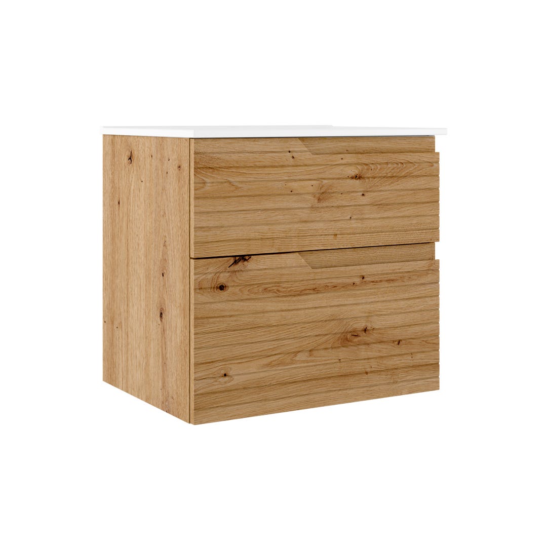 IRIS Wall-mounted Vanity, 24 in., Roble Costa