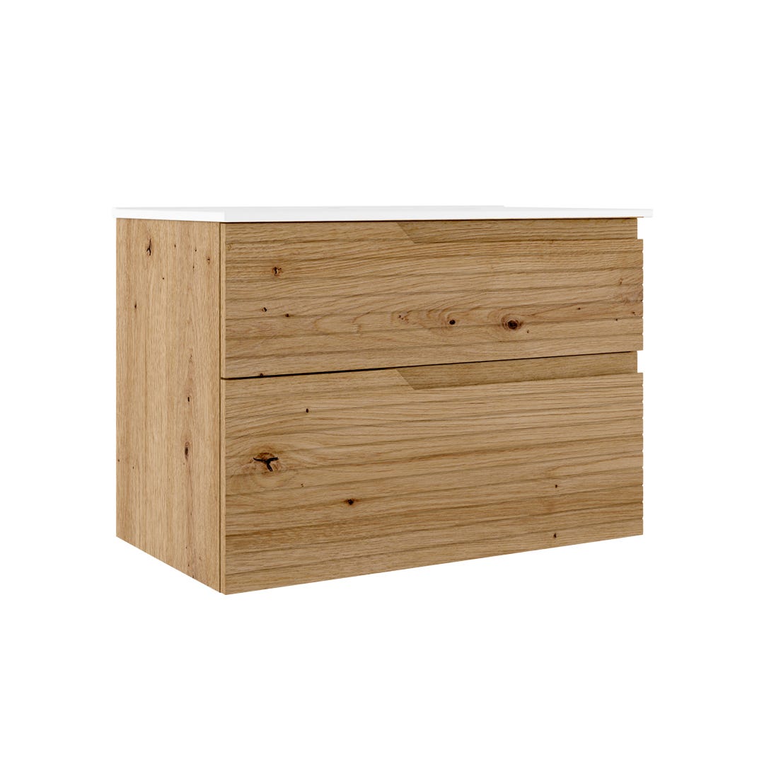 IRIS Wall-mounted Vanity, 30 in., Roble Costa